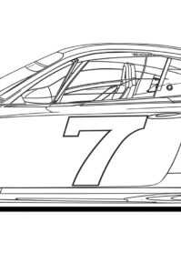 Ein eleganter Rennwagen mit grosser Startnummer auf der Seite