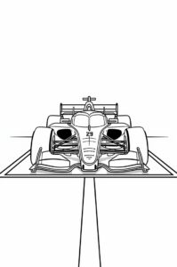 Ein stilisierter Rennwagen mit kraeftigem Vektorliniendesign