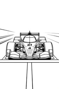 Ein stilisierter Rennwagen mit kraeftigem Vektorliniendesign