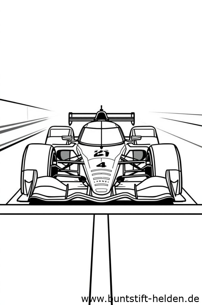 Ein stilisierter Rennwagen mit kraeftigem Vektorliniendesign