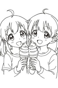 anime kinder essen eis