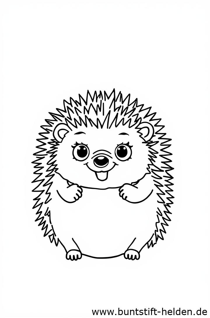 Baby Igel Ausmalbild - Jetzt kostenlos herunterladen und ausdrucken!