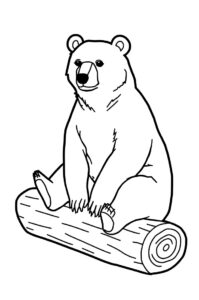 baer auf baumstamm 2