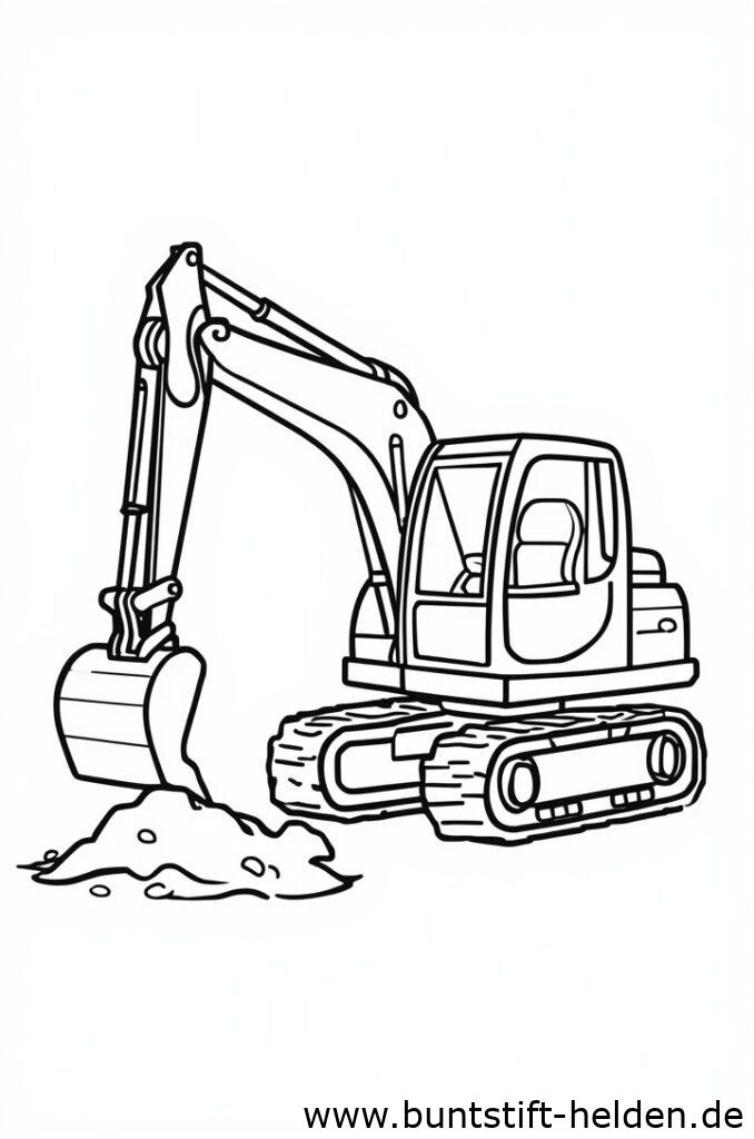 bagger auf baustelle 2