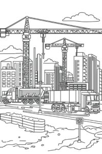 baustelle mit fahrzeugen 2