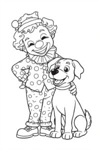 clown mit hund 1