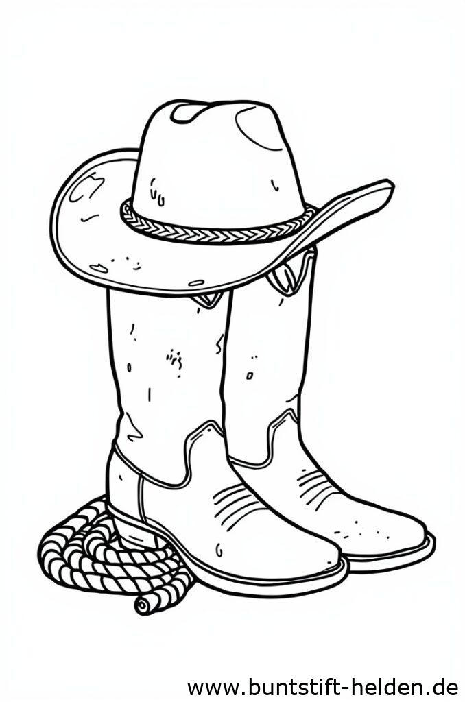 cowboyhut und stiefel da