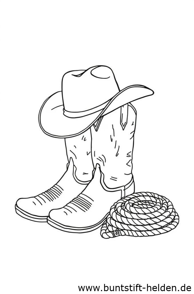 cowboyhut und stiefel da