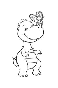 dino und schmetterling