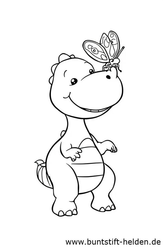 dino und schmetterling