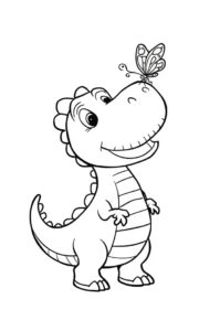 dino und schmetterling