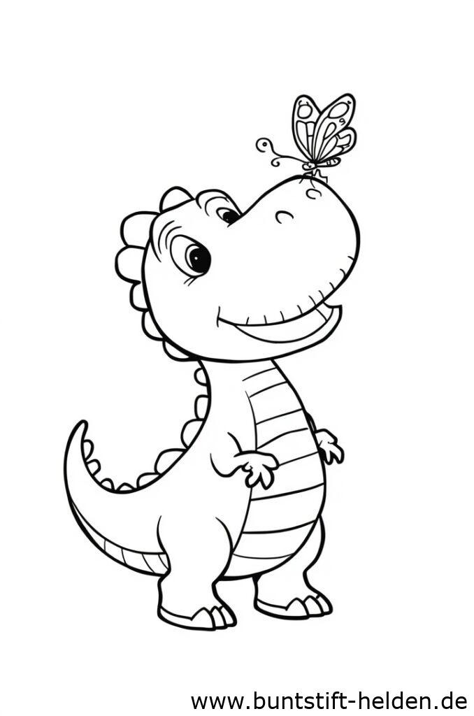dino und schmetterling