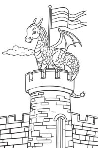 drache auf burg da