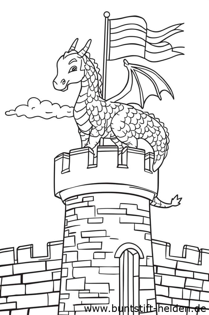 drache auf burg da
