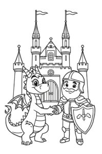 drache mit ritter da