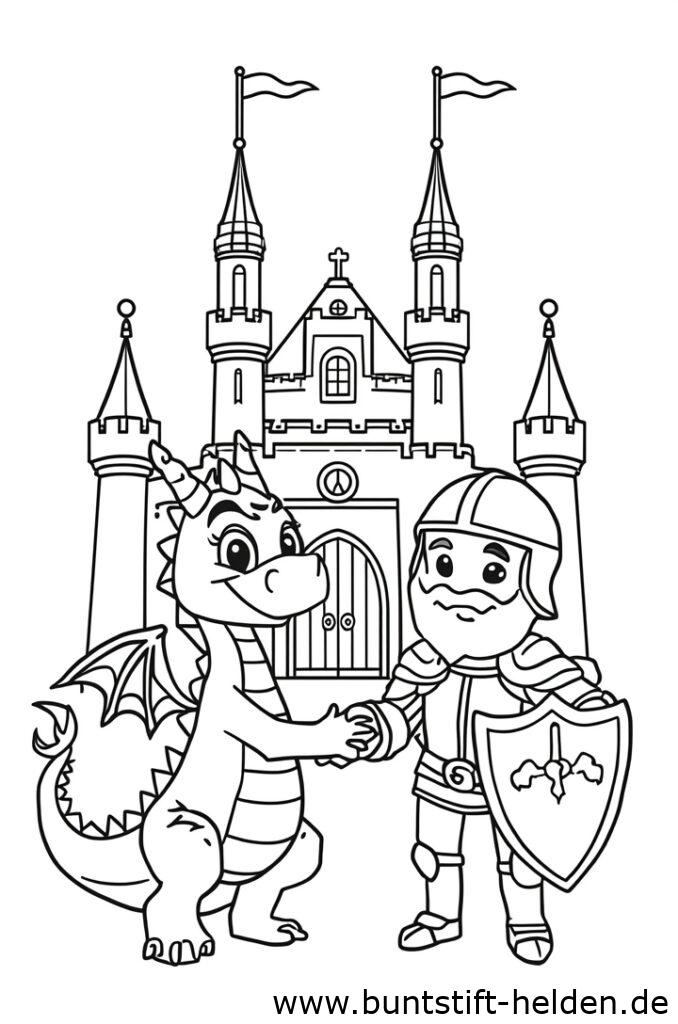 drache mit ritter da