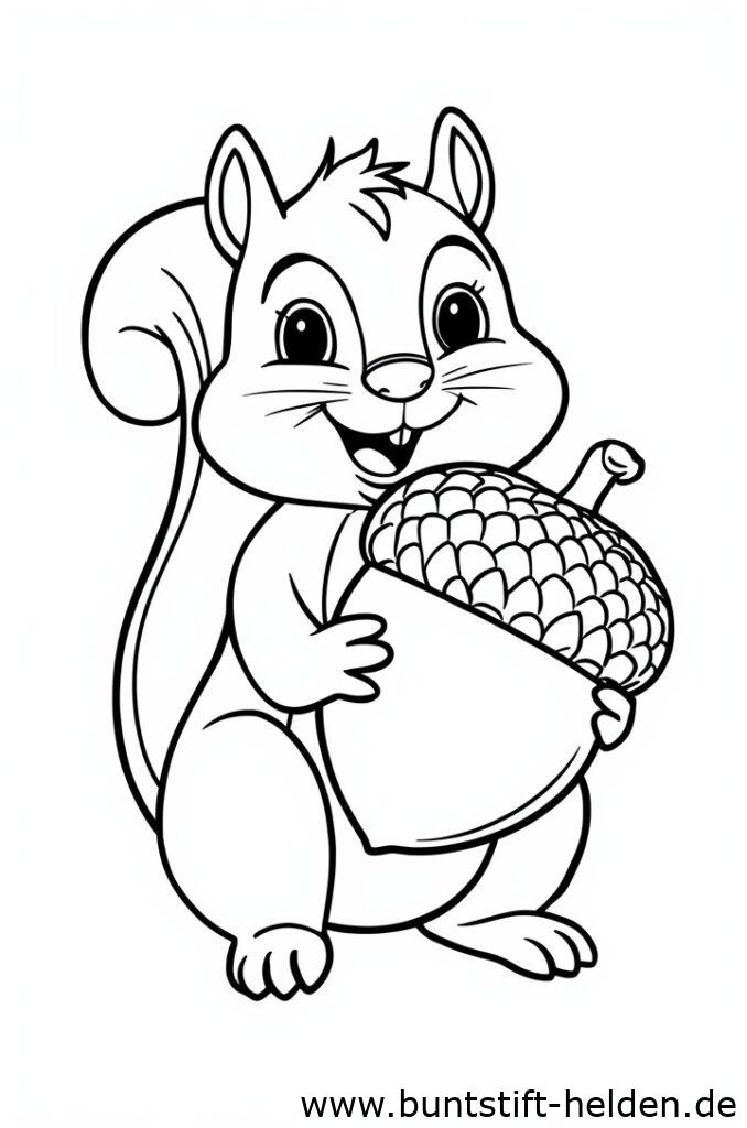 eichhoernchen mit eichel 2