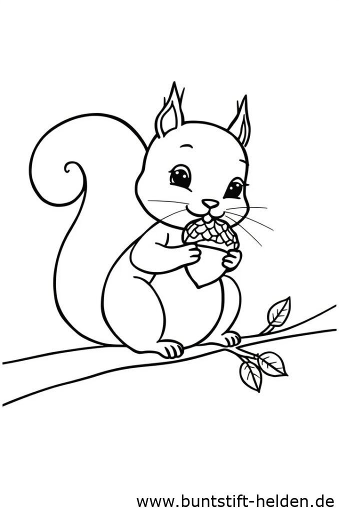 eichhoernchen mit nuss