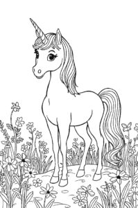 ein einhorn im wald da