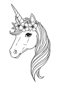 einhorn mit blumenkranz 1