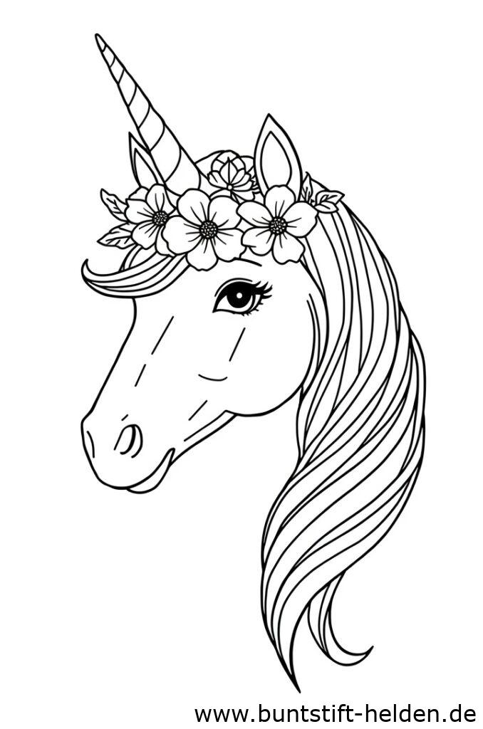 einhorn mit blumenkranz 1