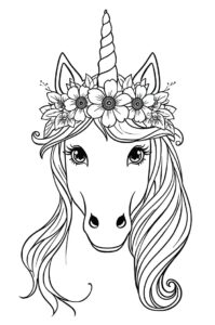 Einhorn Mit Blumenkranz