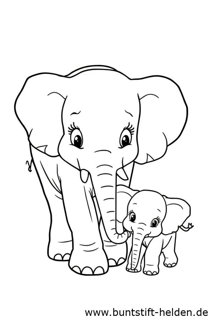 elefant mit baby