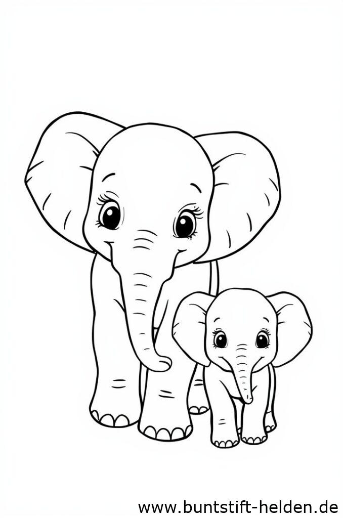 elefant mit baby
