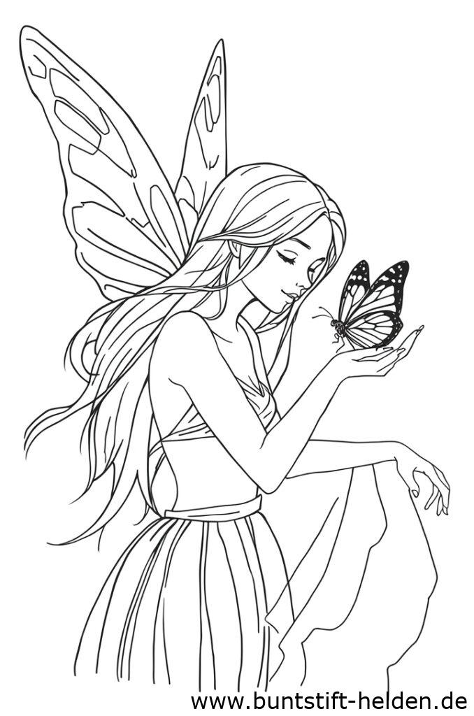 fee mit schmetterling 2