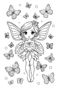 Fee Mit Schmetterlingen