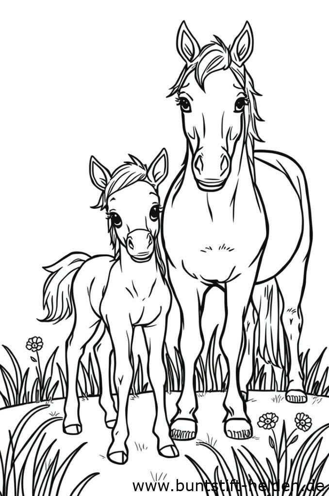 fohlen bei mutter