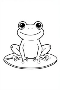 frosch auf seerose 2