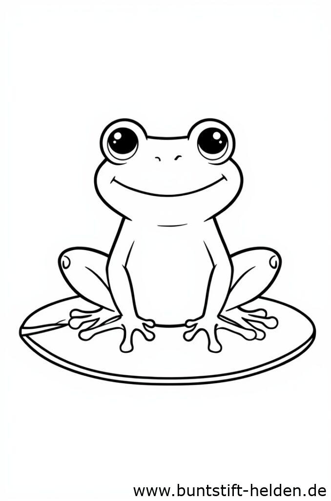 frosch auf seerose 2