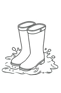 gummistiefel im regen da