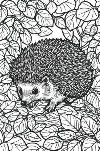 igel im laub 1