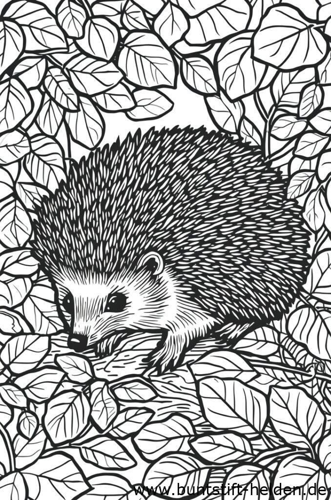 igel im laub 1