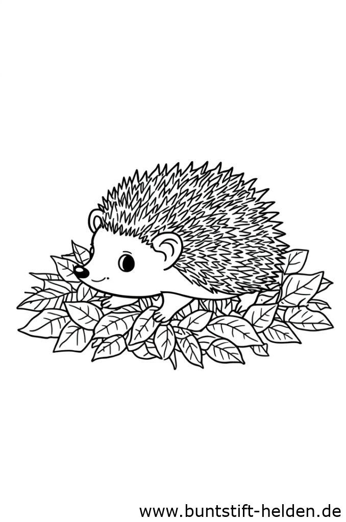 igel im laub da