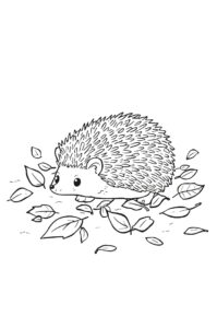 igel im laub da