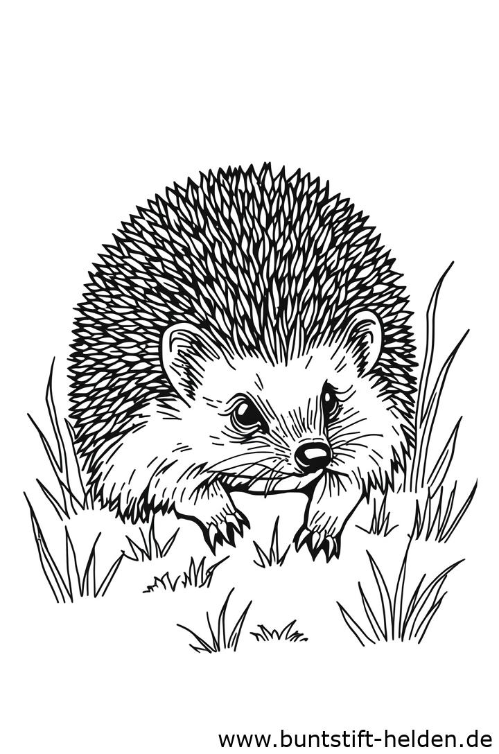 Igel Springt Ausmalbild - Jetzt kostenlos herunterladen und ausdrucken!