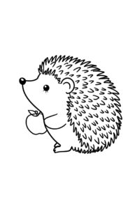 igel mit apfel 1
