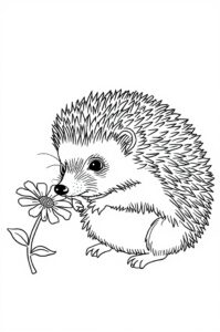 igel mit blume 1