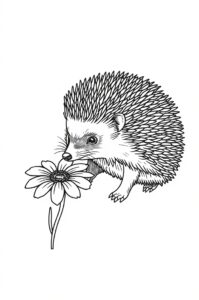 Igel Mit Blume