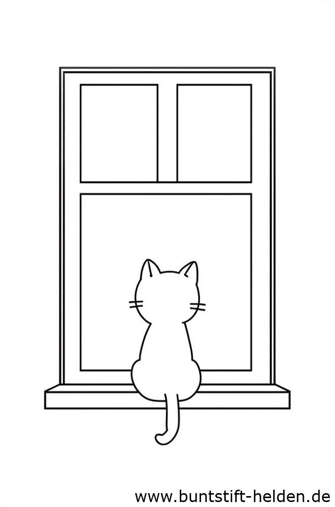 katze schaut aus dem fenster 1