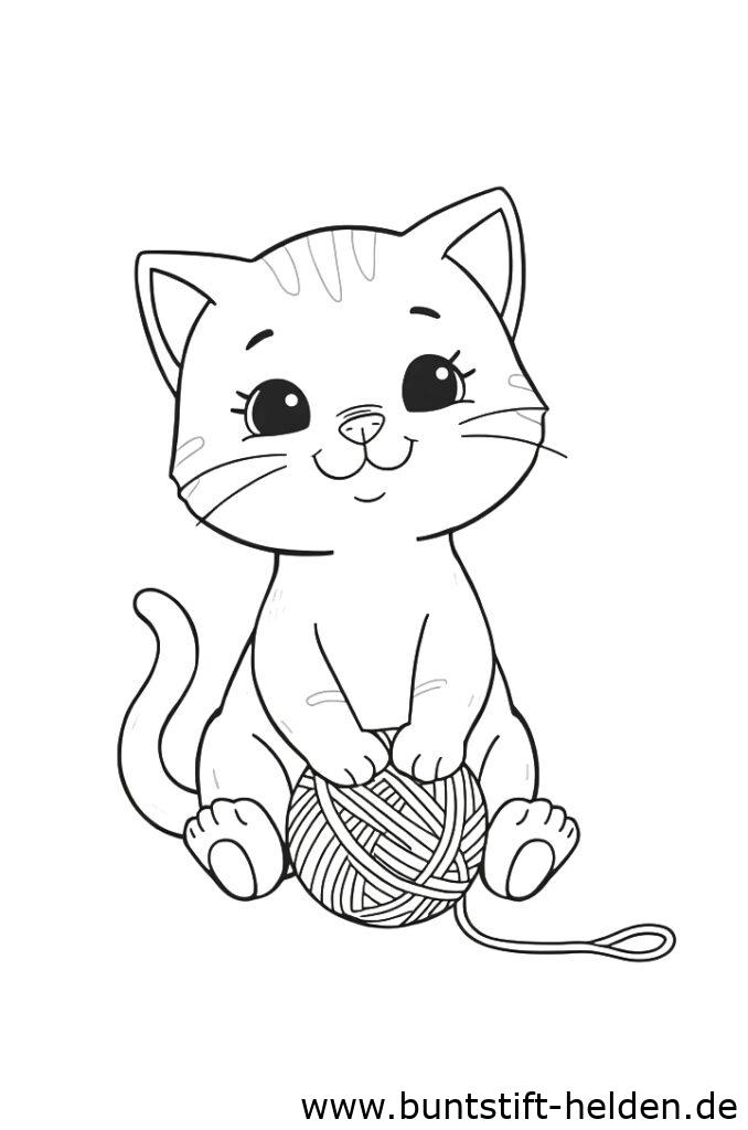 katze spielt mit wollknuel 1