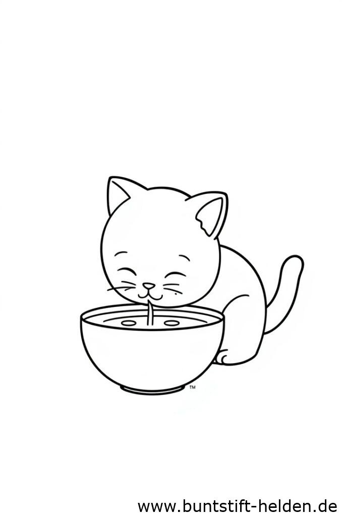 katze trinkt milch 1