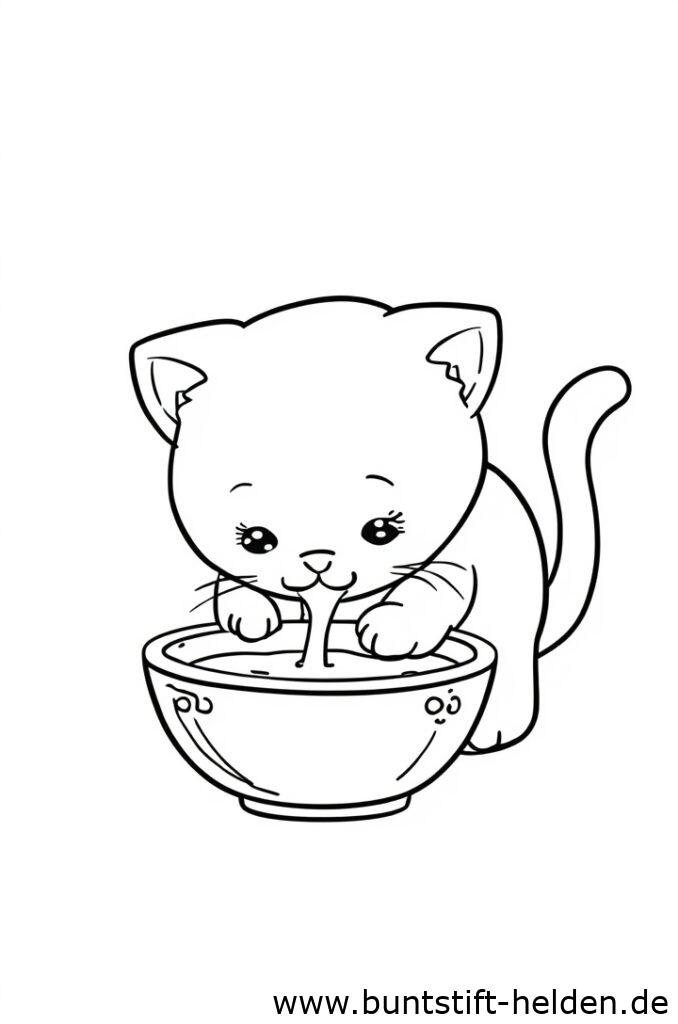 katze trinkt milch 2