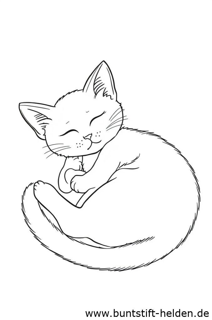 katzenbaby schlaeft 2