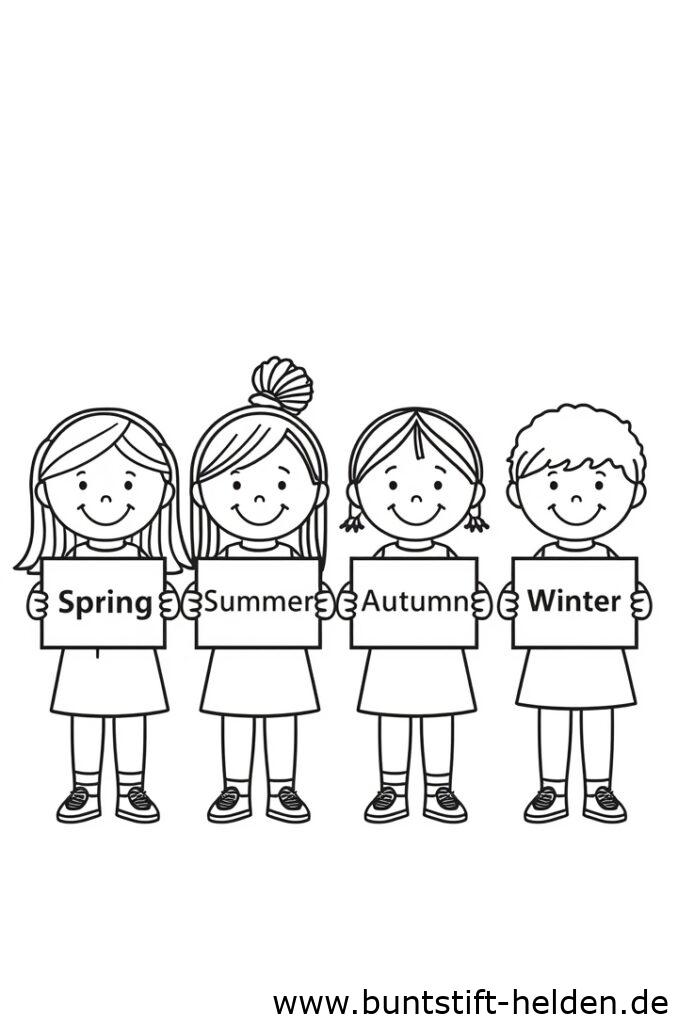 kinder mit schildern da