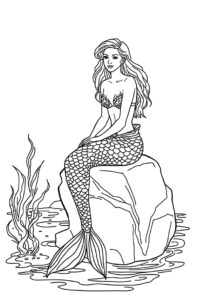 meerjungfrau auf felsen 1