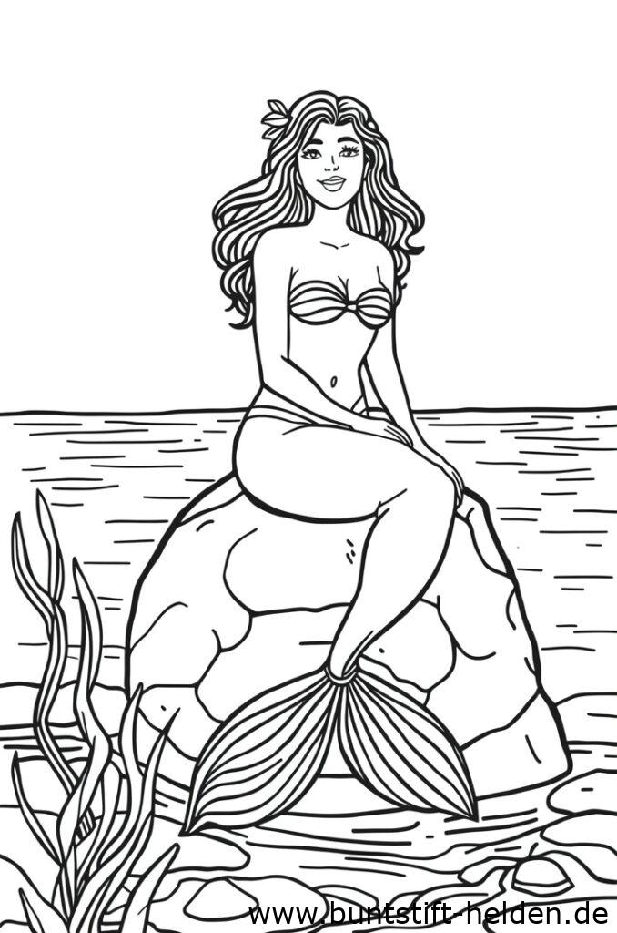 meerjungfrau auf felsen 2